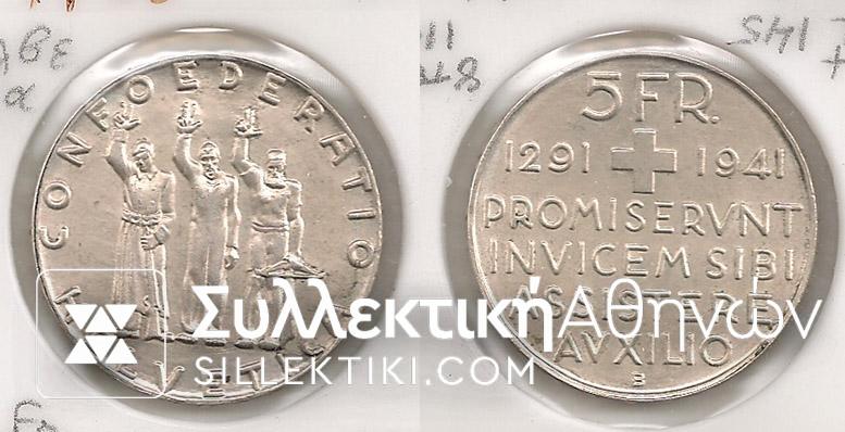 SWITZERLAND 5 Fr. 1941 UNC